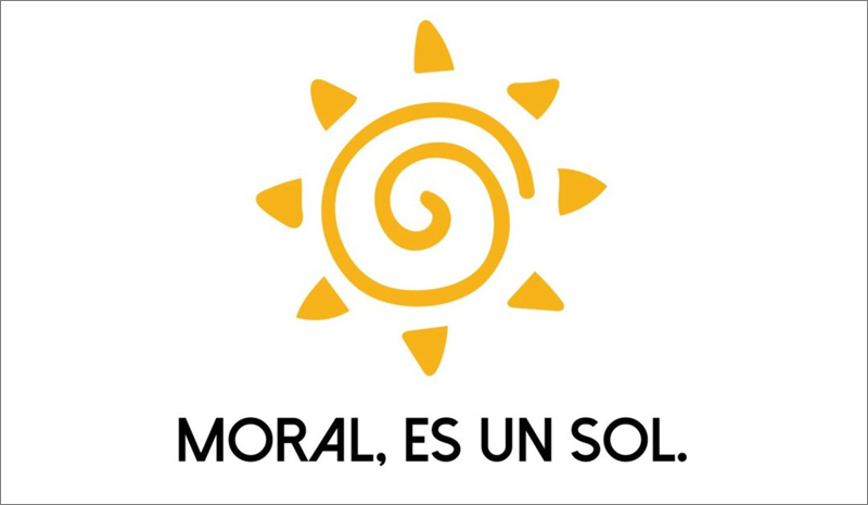 Logo de la campaña "Moral, es un sol"