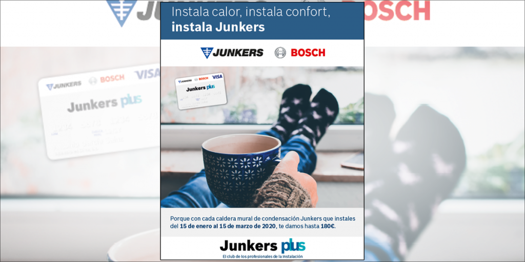 Junkers pone en marcha la campaña “Instala calor, instala confort, instala Junkers” para premiar la fidelidad de sus instaladores inscritos en el Club Junkers plus