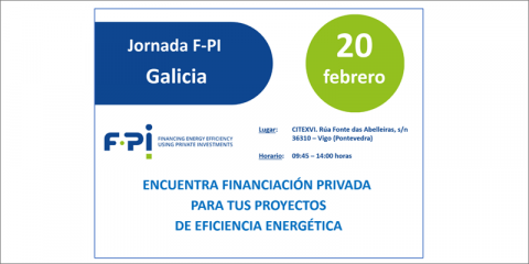 Jornada para presentar en Galicia el proyecto F-PI para la financiación de eficiencia energética con fondos privados