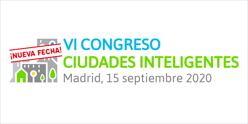 El VI Congreso Ciudades Inteligentes se celebrará el 15 de septiembre de 2020 en Madrid.