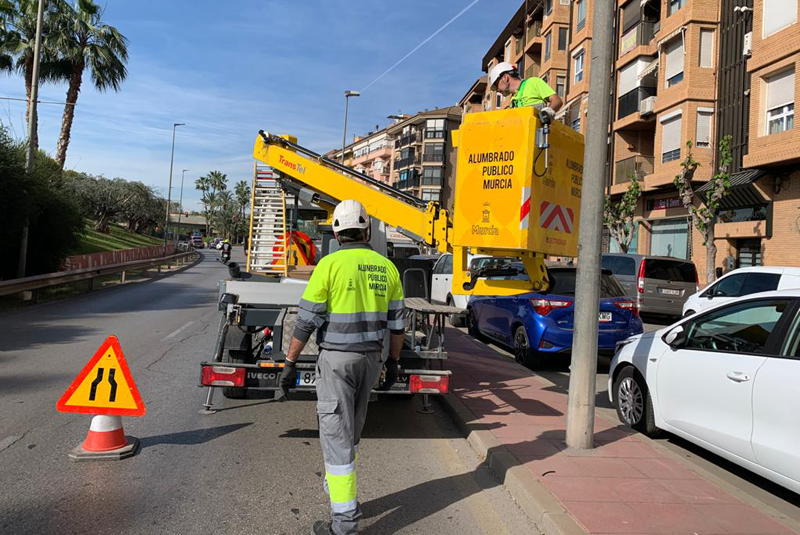 El Ayuntamiento de Murcia reduce sus emisiones de CO2 en el último año con la renovación del alumbrado público. 