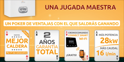 Ferroli impulsa las ventas de sus calderas de condensación a gas Bluehelix Pro RRT y Bluehelix Tech RRT