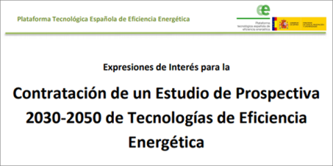 Convocatoria de expresiones de interés para implantar nuevas tecnologías de eficiencia energética entre 2030 y 2050