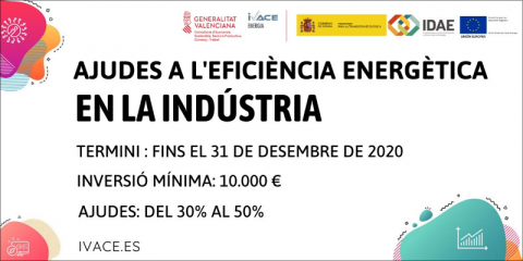 Se reduce la inversión mínima para recibir las ayudas a la eficiencia energética en la industria valenciana
