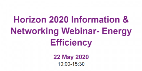 Webinar sobre la convocatoria de Eficiencia Energética del programa Horizonte 2020