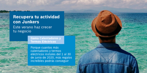 Junkers lanza su campaña de calentadores y termos eléctricos para este verano