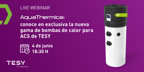 Webinar ofrecido por TESY sobre su nueva bomba de calor para ACS AquaThermica