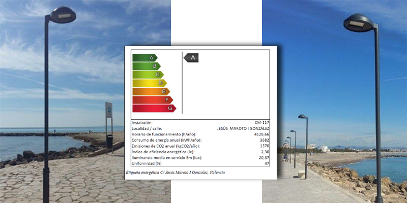 Las instalaciones de alumbrado urbano de Valencia han conseguido una cualificación energética "A".
