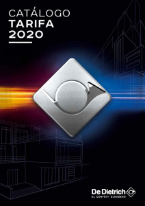 De Dietrich lanza su nuevo catálogo tarifa 2020.