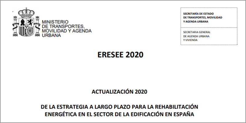 España remite a la CE la actualización de la estrategia de rehabilitación energética ERESEE 2020