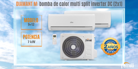 Gama de aire acondicionado residencial Diamant de Ferroli