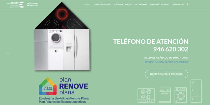 Plan Renove de Electrodomésticos y Ventanas en País Vasco.