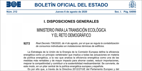 El Gobierno fija las fechas límite para la instalación de contadores individuales en sistemas de calefacción central