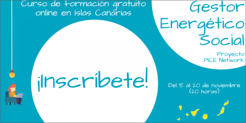 Curso online del proyecto PICE Network en Canarias para ser gestor energético social