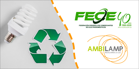Acuerdo de Ambilamp y FECE para la recogida de residuos de lámparas en comercios