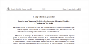 Publicación de las bases en el Boletín Oficial de Canarias