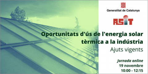 Jornada online sobre las oportunidades de la energía solar térmica en la industria