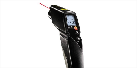 Medición de la temperatura superficial a distancia con los termómetros por infrarrojos de Testo