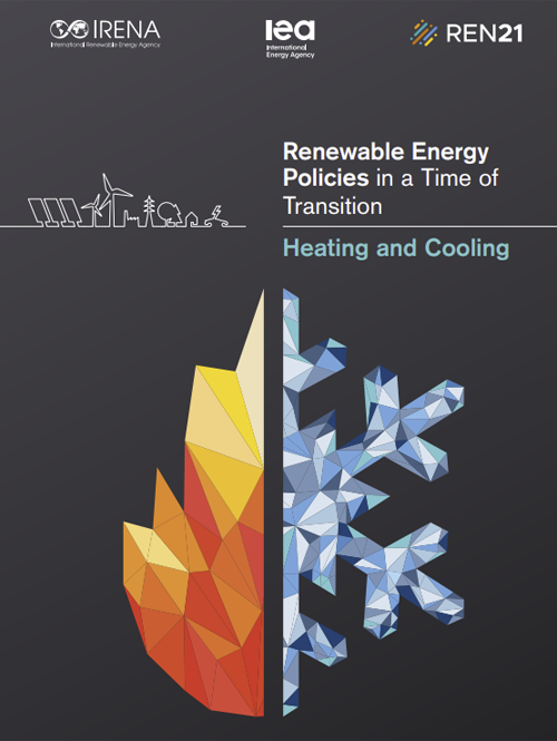 Portada del informe ‘Políticas de energías renovables en tiempos de transición: calefacción y refrigeración’ 