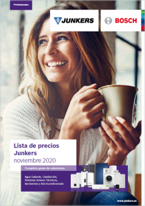 Portada lista de precios noviembre 2020 Junkers