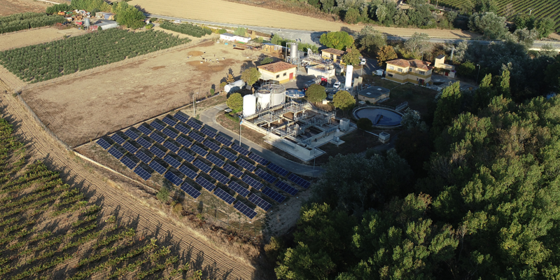 Instalación fotovoltaica en la depuradora de Tafalla-Olite / Erriberri.