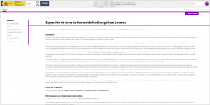 Texto de la convocatoria de expresiones de interés