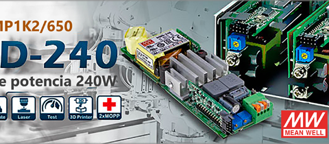 Módulo de potencia NMD-240 de doble salida y aislamiento, distribuido por Electrónica OLFER