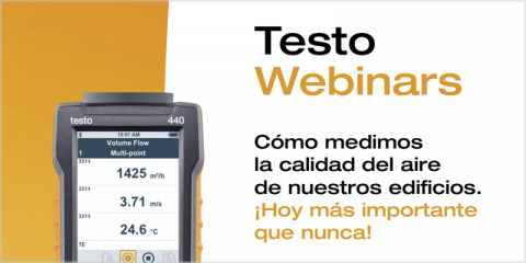 Cómo medir la calidad del aire de los edificios, objetivo del nuevo webinar de Testo
