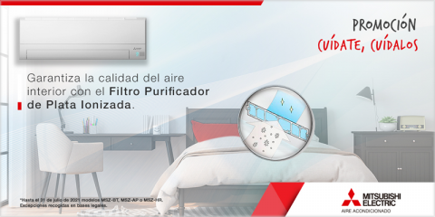 Nueva promoción de Mitsubishi Electric para mejorar la calidad del aire interior