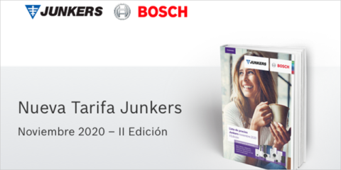 Junkers actualiza su tarifa de sistemas de calefacción, aerotermia, climatización y ACS