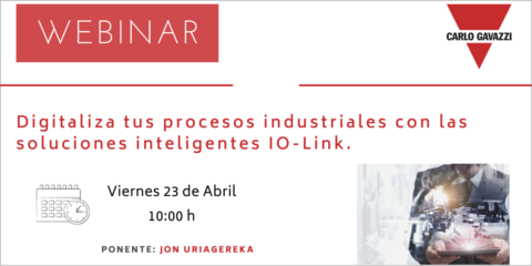 Webinar de Carlo Gavazzi sobre la digitalización de procesos industriales con soluciones IO-Link