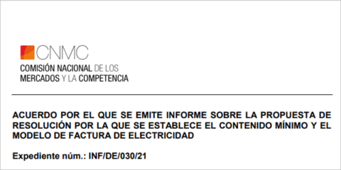 La CNMC da luz verde al informe sobre la propuesta de nueva factura eléctrica del Miteco