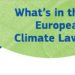El acuerdo sobre la ley climática de la UE permite avanzar hacia la neutralidad de carbono en 2050