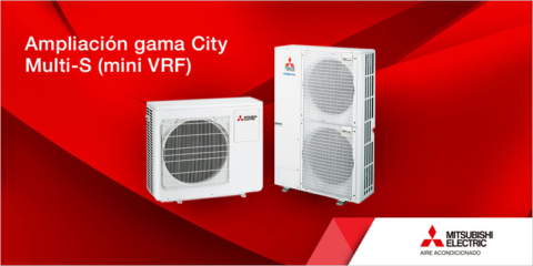 La gama City Multi-S (mini VRF) de Mitsubishi Electric se amplía con nuevas potencias
