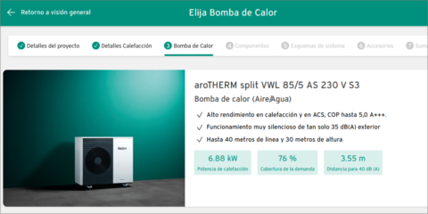 La herramienta online proTOOL de Vaillant ayuda a planificar instalaciones con bomba de calor