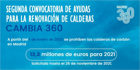 El Ayuntamiento de Madrid destina más de 13 millones al fomento de sistemas de climatización eficiente