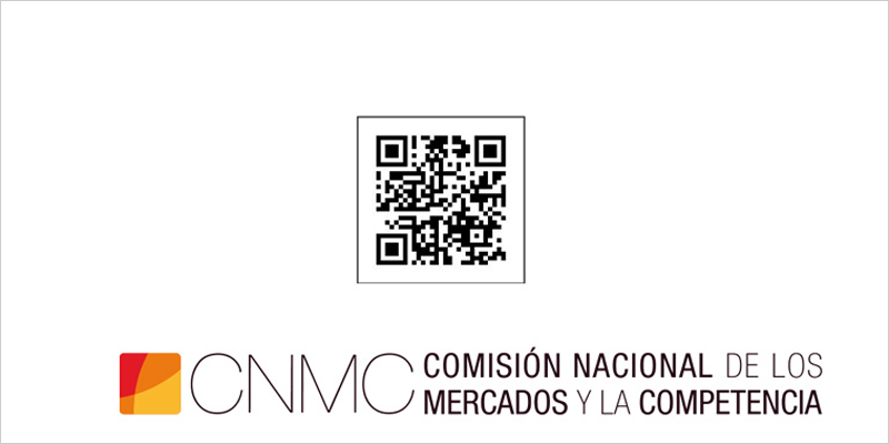 Código QR y logo de la CNMC