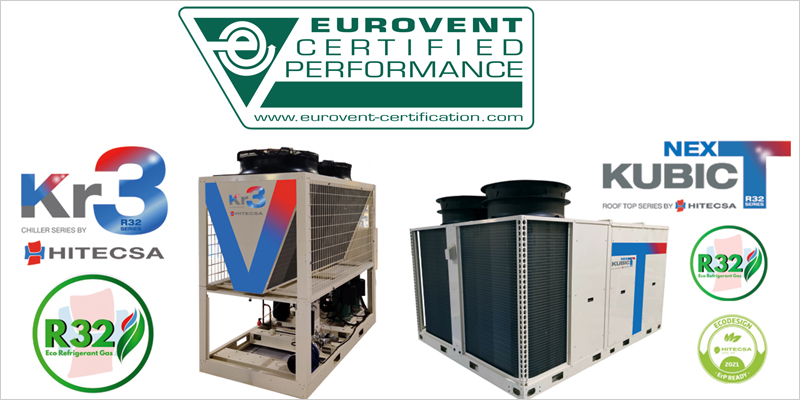 Ya pueden verse en la página Web de Eurovent Certita Certification los equipos Roof-Top y Bomba de Calor Aire-Agua de las series Kubic NEXT y Krono 3,