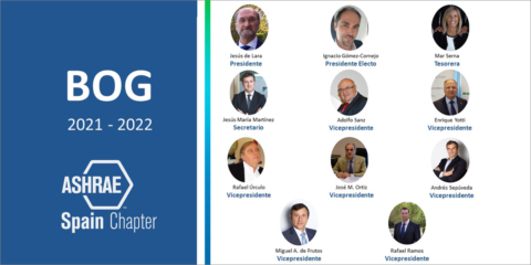 Nueva composición de la Junta de Gobierno y Comités Disciplinares del ASHRAE Spain Chapter