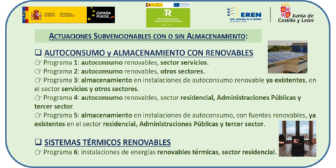 Ayudas del EREN para instalaciones de autoconsumo y climatización con renovables en Castilla y León
