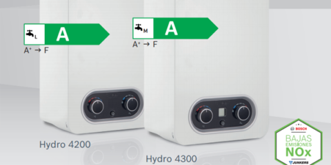 Calentadores atmosféricos Hydro 4300 e Hydro 4200 de Junkers Bosch adaptados al nuevo RITE