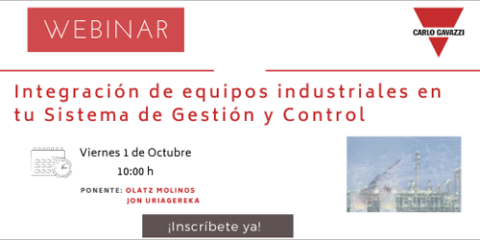 Webinar de Carlo Gavazzi sobre integración de equipos industriales en sistemas de gestión y control