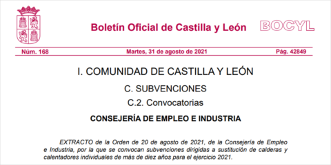 Castilla y León lanza el Plan Renove de calderas y calentadores individuales de más de 10 años