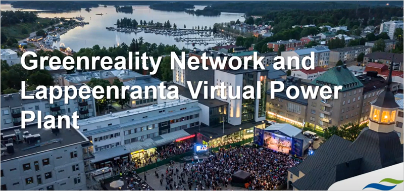 Greenreality Network y planta de energía virtual en Lappeenranta