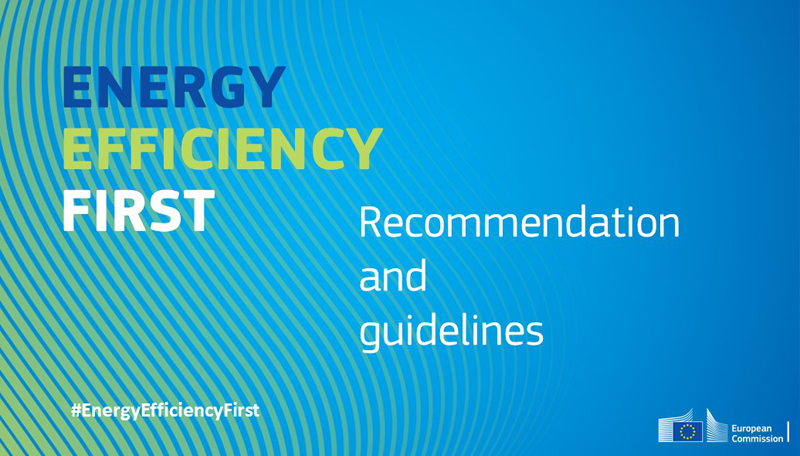 recomendación y directrices sobre el primer principio de eficiencia energética
