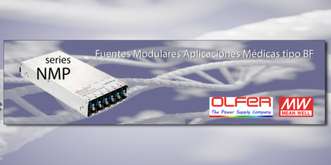 Electrónica OLFER distribuye las fuentes modulares NMP de Mean Well para aplicaciones médicas