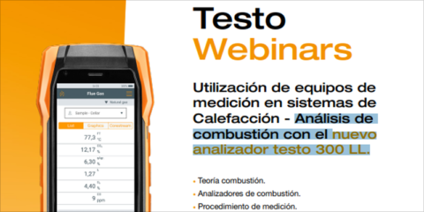 Webinar de Testo sobre la medición de combustión en el sector de la climatización