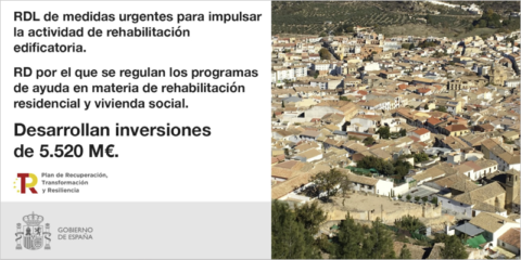 Aprobada la normativa para regular los programas de ayudas de rehabilitación residencial y nuevas deducciones fiscales