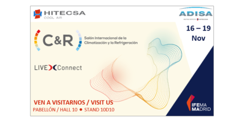 Hitecsa y Adisa estarán en el Salón Internacional de Climatización y Refrigeración con sus novedades