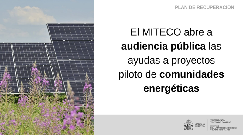 Cartel que anuncia la consulta pública del Miteco